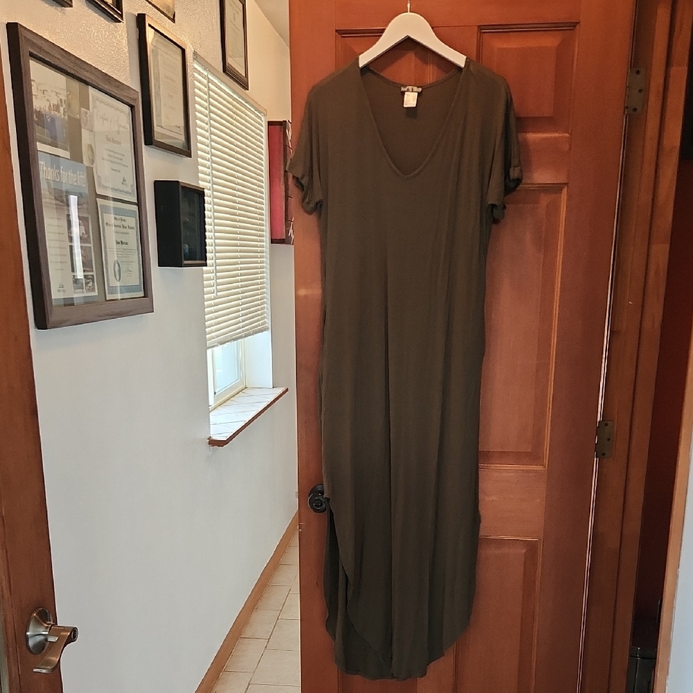VENUS Green Asymmetrical Casual Dress